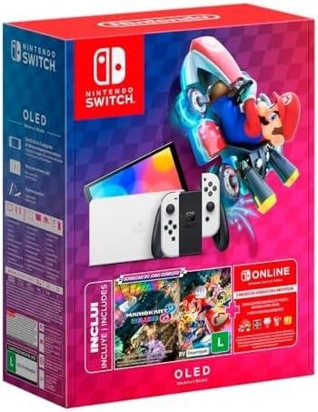 Nintendo Switch OLED Branco: Avaliação Completa com Mario Kart 8 Deluxe e 3 Meses de Nintendo Switch Online! 1 Lojinha de EletroEletronicos Nintendo Switch OLED Branco: Avaliação Completa com Mario Kart 8 Deluxe e 3 Meses de Nintendo Switch Online!