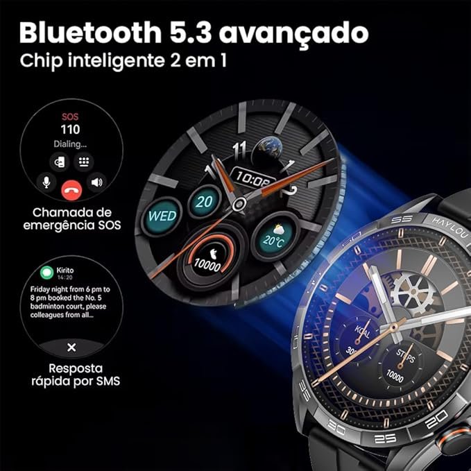 Smartwatch Solar 5: Elegância e Funcionalidade, Mas Com Ressalvas 2 Lojinha de EletroEletronicos Relogio Smartwatch Solar 5